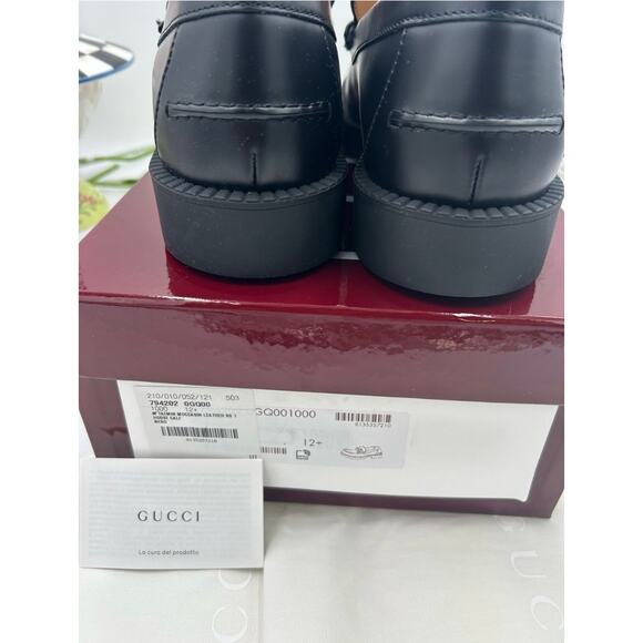Men\'s Gucci Leather horse bit loafers size 12.5 fits 13 US made in Italy main image 12